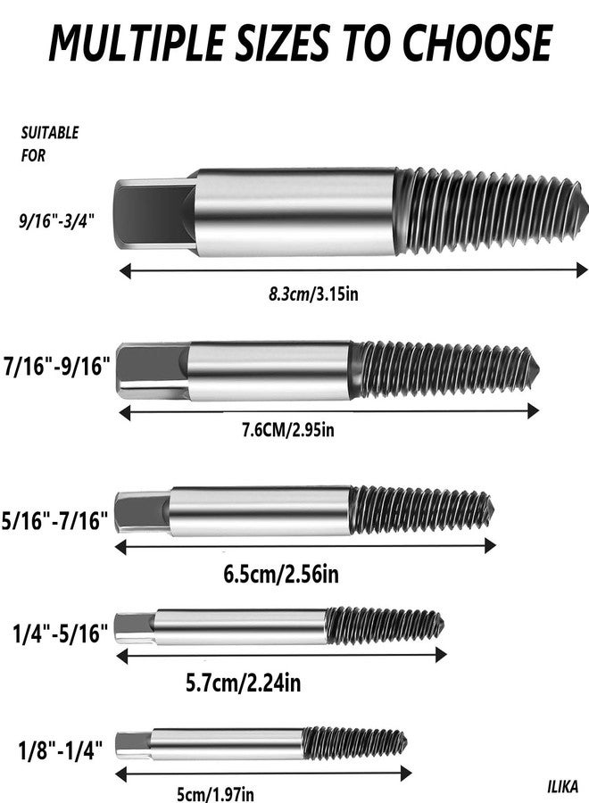 ILIKA 5Pcs Set Damaged Broken Screws Removal Tool Damaged Bolts Screws Drill Bits Screw Drivers - Image 2